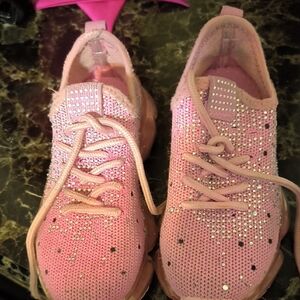 Sparkly Pink Kids Sneakers